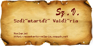 Számtartó Valéria névjegykártya
